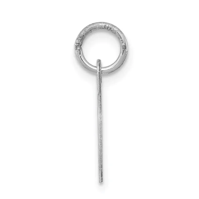 TreasureFineJewelers Necklaces Sterling Silver Rhodiumplated Script Letter T Initial Charm
