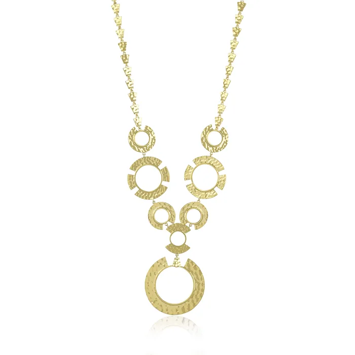 vendorunknown Necklaces Hammered Tiered Necklace